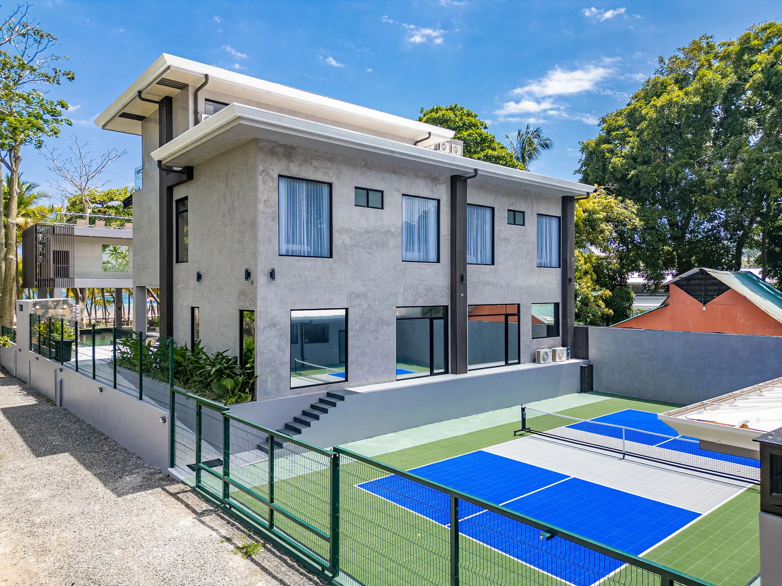 Pickleball court beside the villa